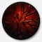 Designart - Beautiful Red 3D Crystal Design' Abstract Round Circle Metal Wall Art